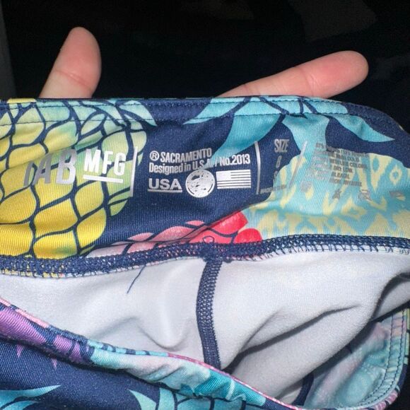 IAB MFA multicolored pineapple athletic no ride S workout booty shorts - Picture 4 of 4